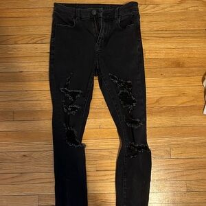 black stretch jeans from american eagle